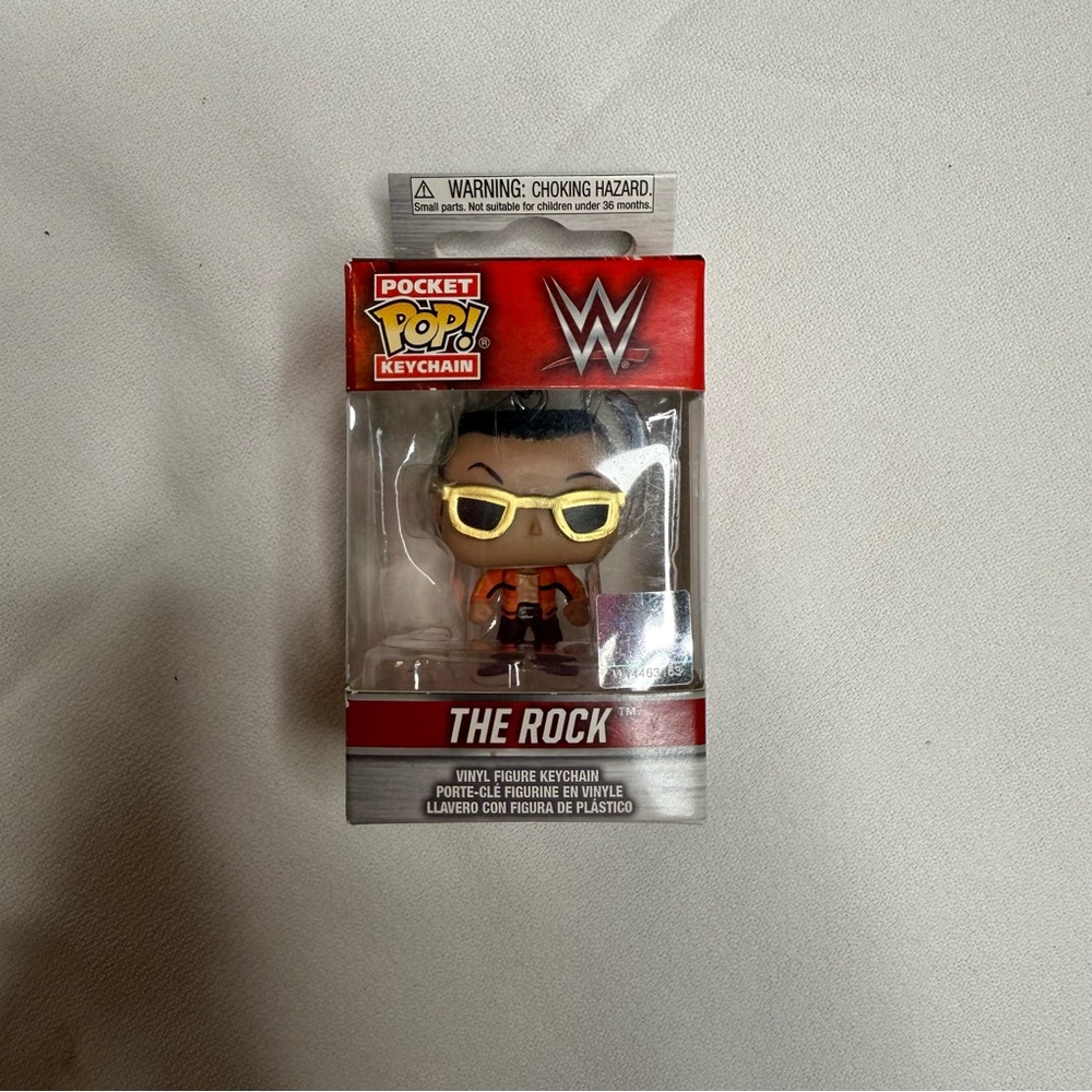 Funko Pocket Pop! Keychain - The Rock with Red and Yellow Accents